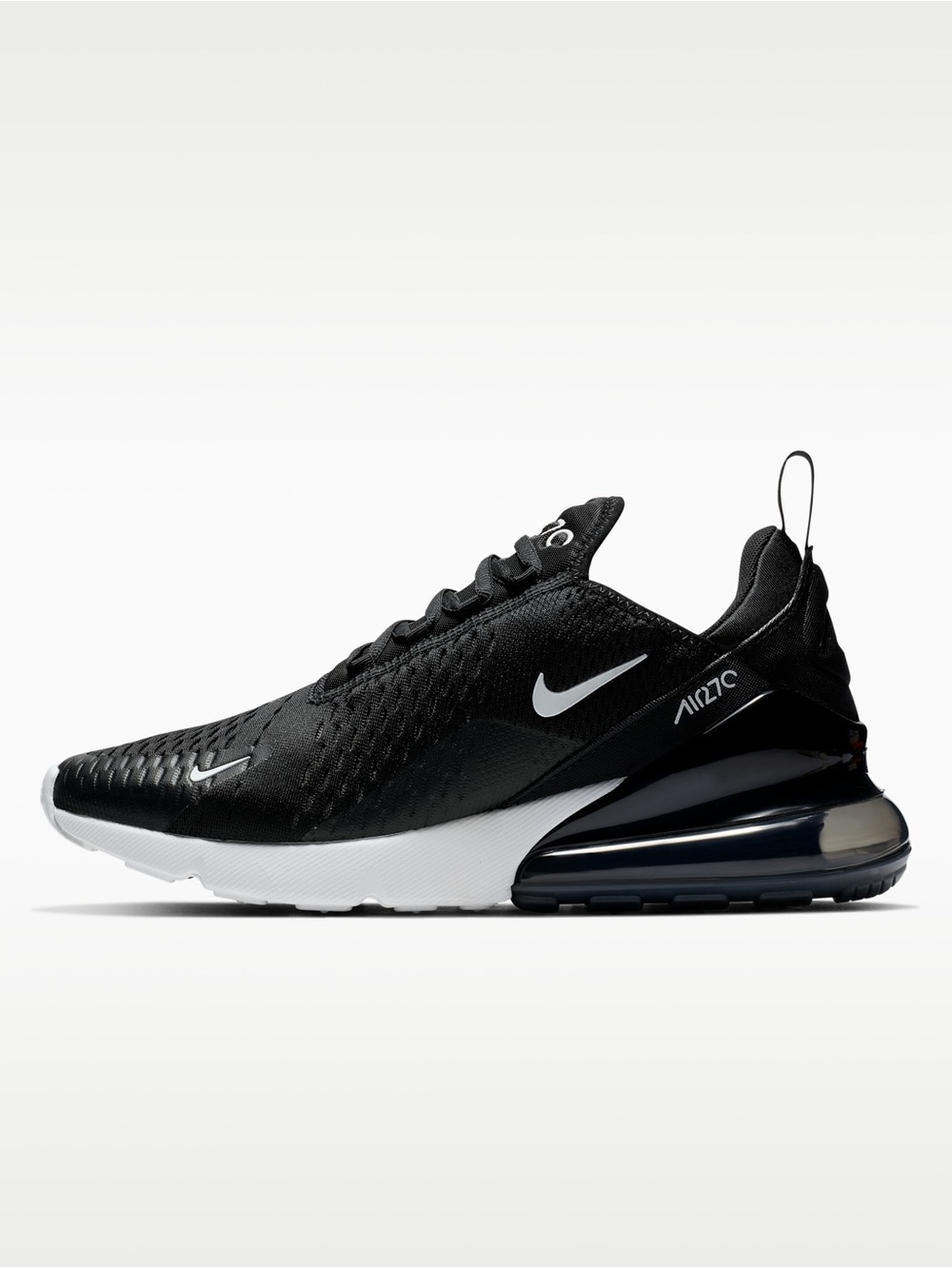 Nike Black and White Air Max 270 Running Shoes - Picture 2 of 10